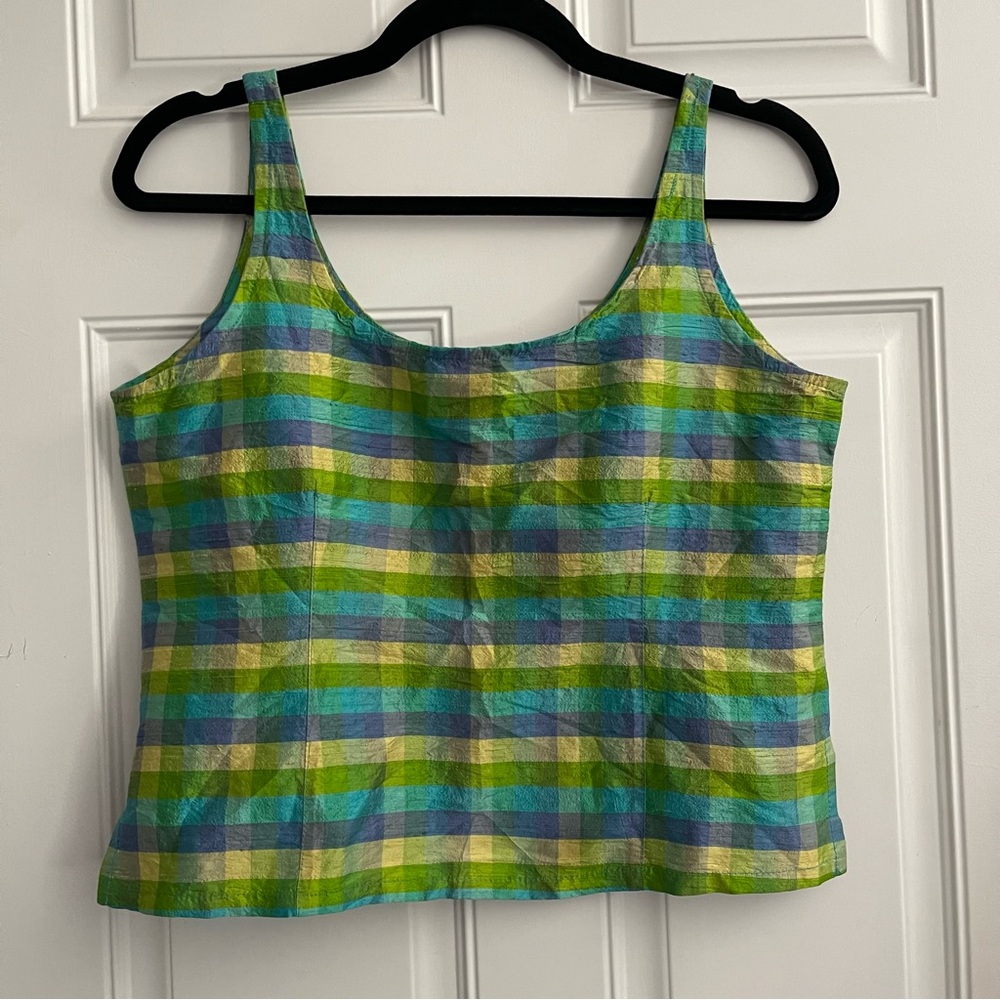Dick & Jayne Green and Blue Blouse with Elegant Design Size S
